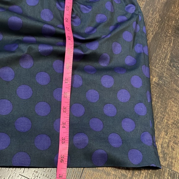 Club Monaco | Purple and Black Polka Dot Midi Dress Sleeveless Crew Neck - Picture 14 of 14